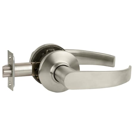 Schlage Grade 2 Tubular Lock, Passage/Closet Latch Function, Non-Keyed, Neptune Lever, Satin Nickel Finish,  S10D NEP 619